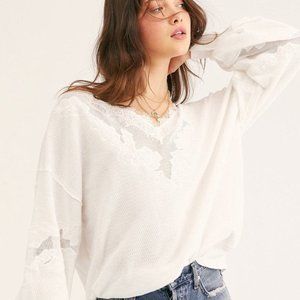 Free People “Lotus” Thermal Sweater NWT